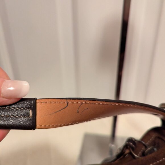 Rare Coach Handbag Brown Hobo Suede 9503 - Picture 8 of 11